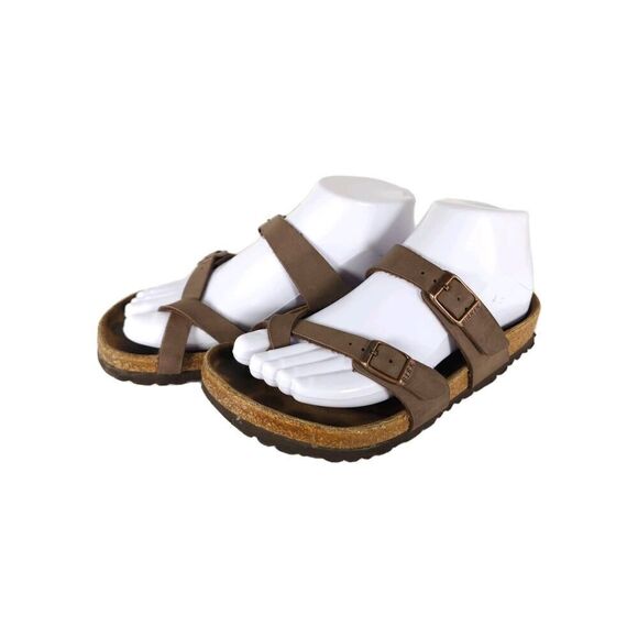 Birkenstock Women's Mayari US5 EU36 Birkibuc Mocha Brown Strappy Slide sandals - Picture 1 of 16